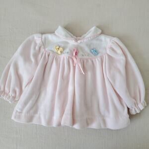 Vintage Butterfly Velour Long Sleeve 6-9 months